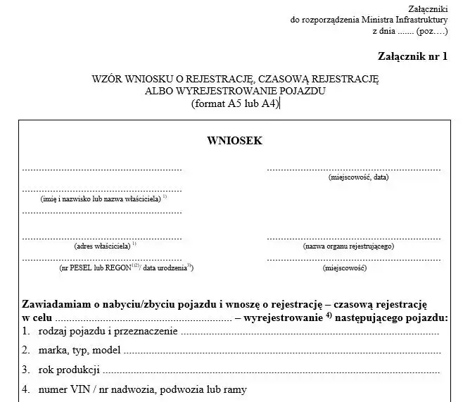 dokumenty do przerejestrowania samochodu