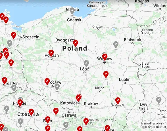 tesla supercharger polska