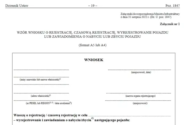 przerejestrowanie samochodu dokumenty urząd